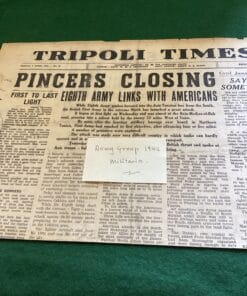 "TRIPOLI TIMES" Friday 9 April 1943 Original Newspaper