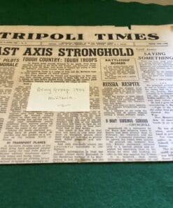 "TRIPOLI TIMES" Wednesday 14 April 1943 Original Newspaper